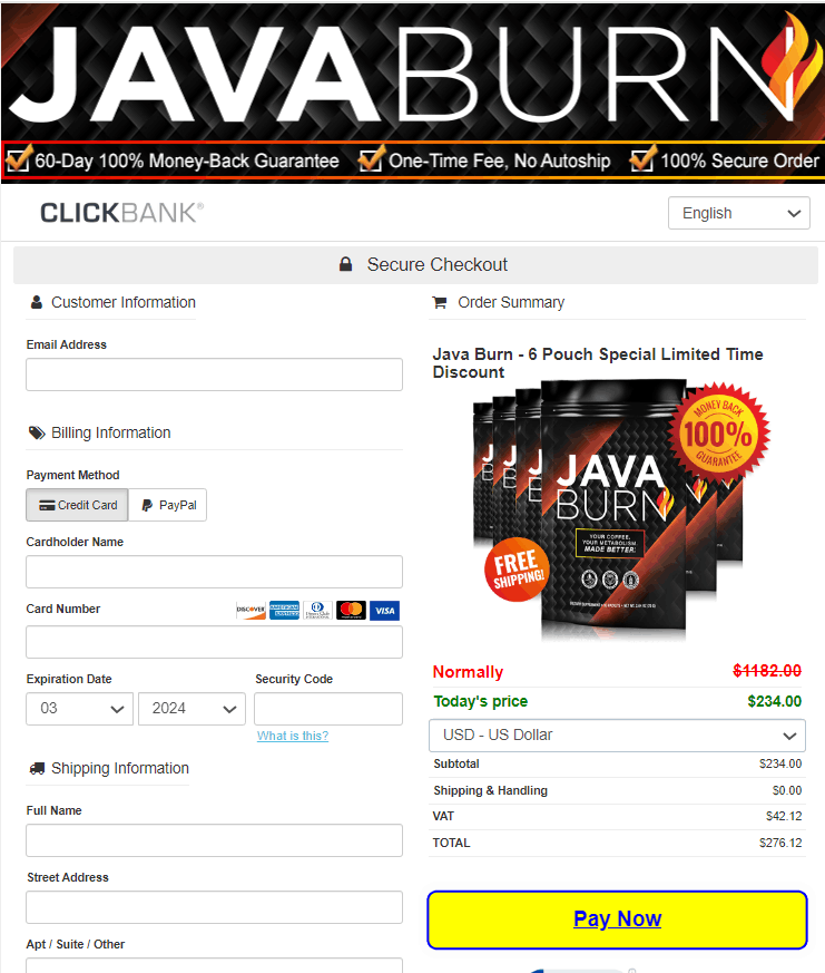 Java Burn Coffee-Secure-Checkout